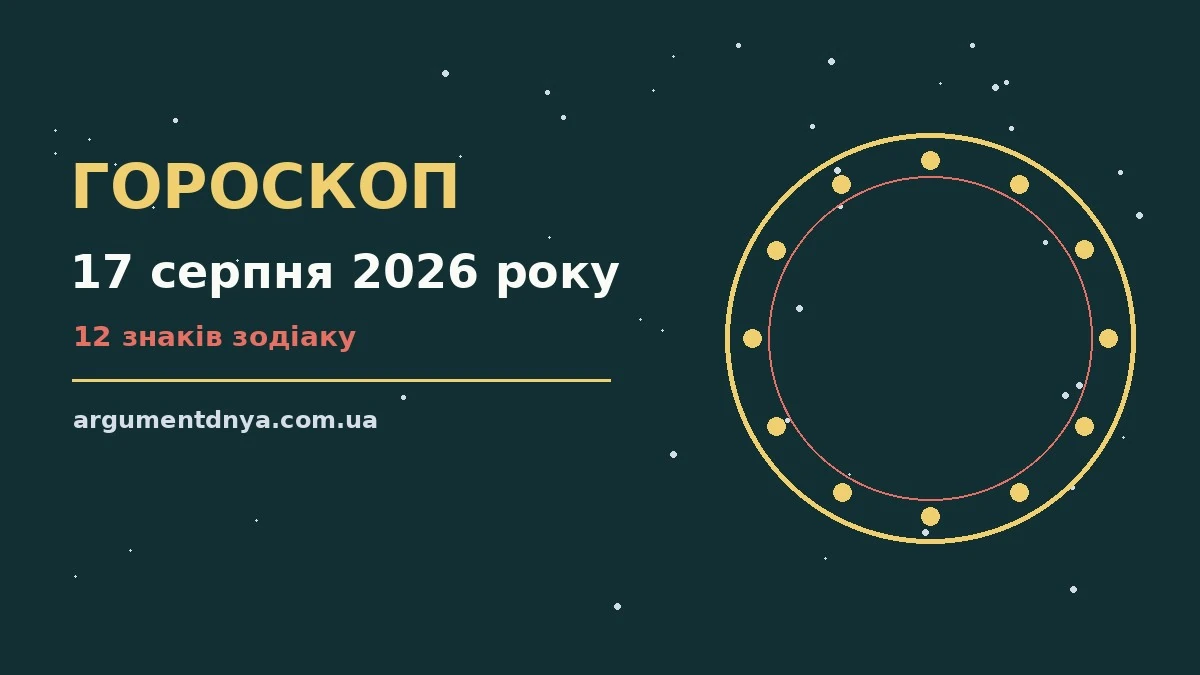 Зодіакальний знак на тлі ранкового понеділкового неба 17 серпня 2026 року