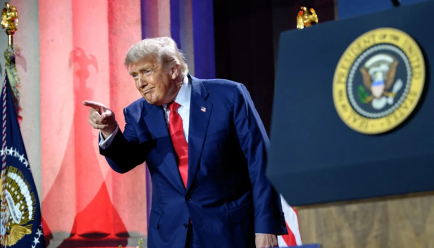 Президент США Дональд Трамп виступає на з'їзді Республіканської партії в Далласі