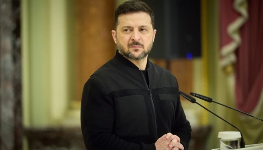 Володимир Зеленський під час інтерв'ю телемарафону